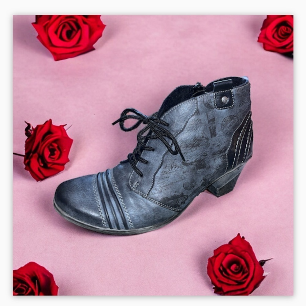 Remonte Cheyenne Distressed Gray Black Leather Lace Up Ankle Boots
Comfort 7.5 - Picture 9 of 15